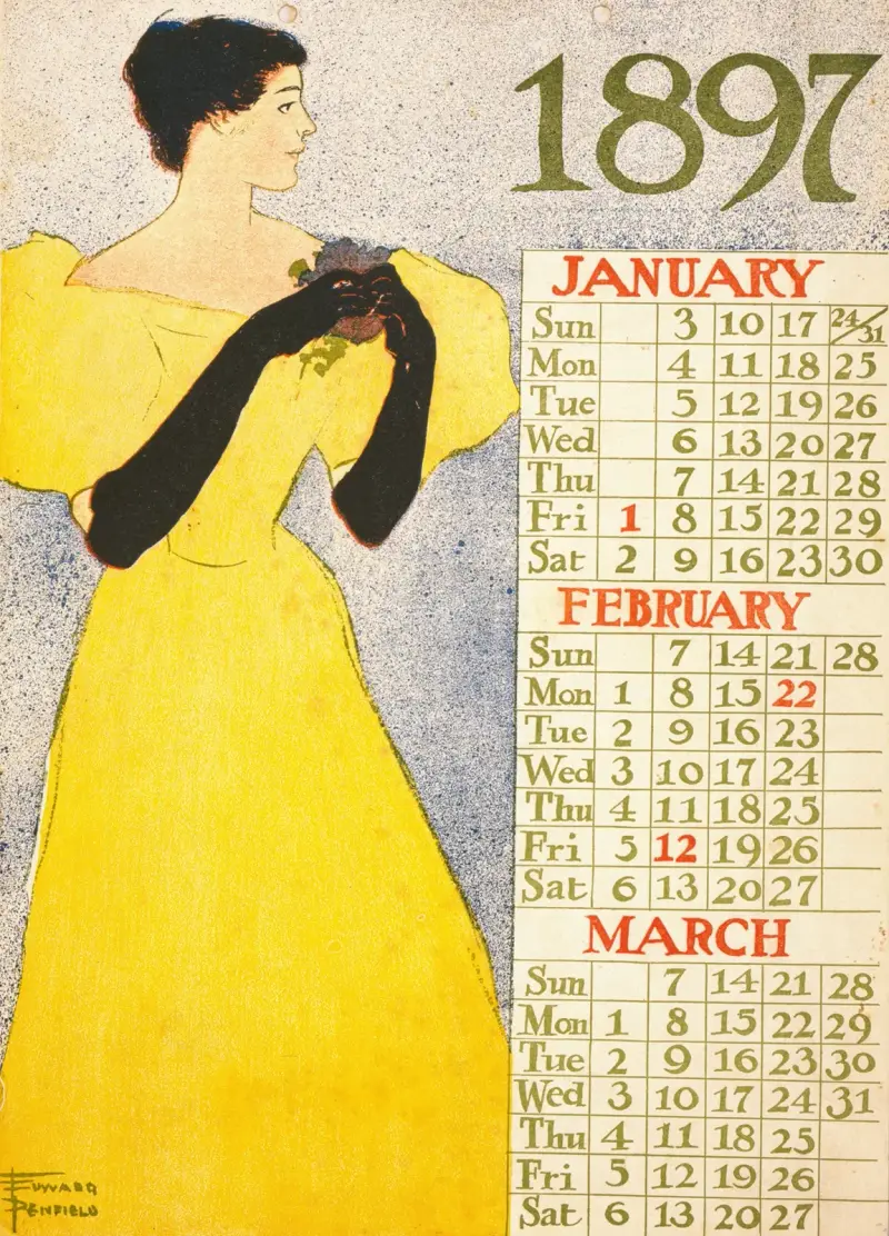 Januari, februari, mars 1897 av Edward Penfield