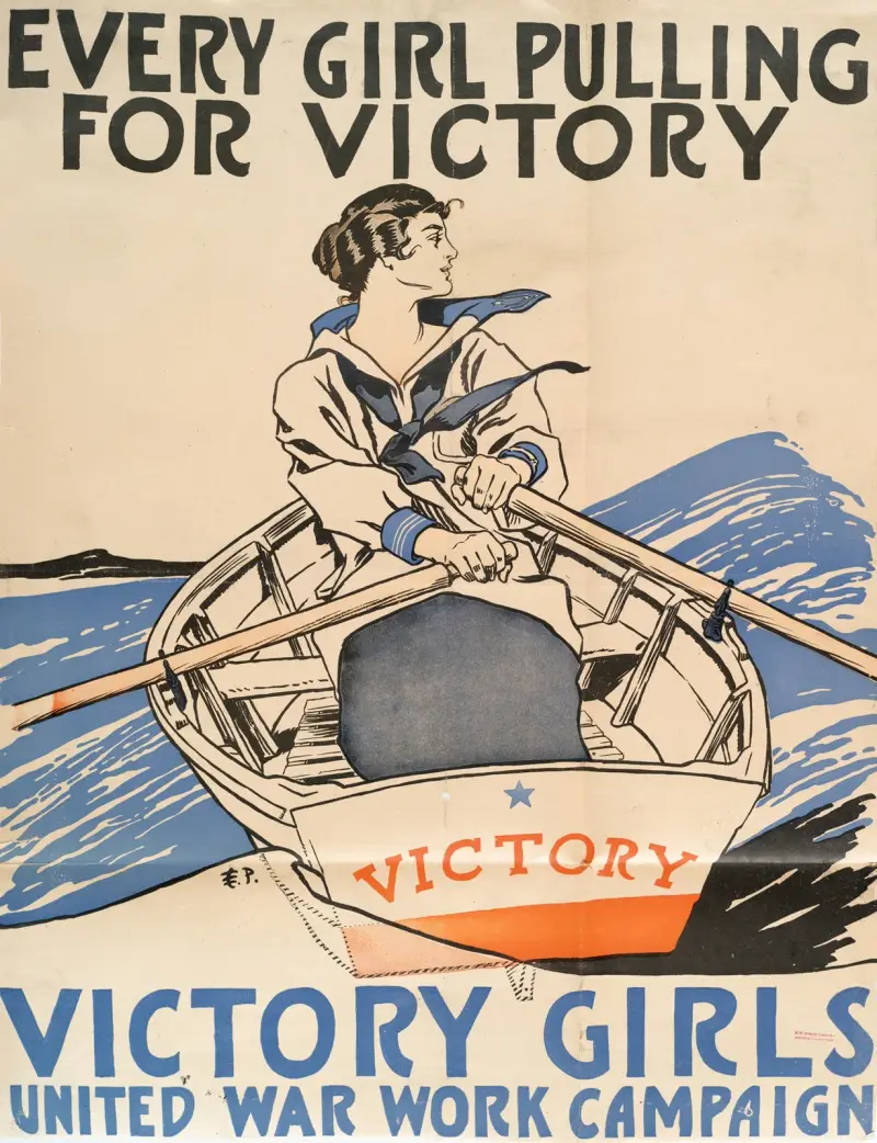 Every Girl Pulling for Victory, Victory Girls United War Work Campaign von Edward Penfield
