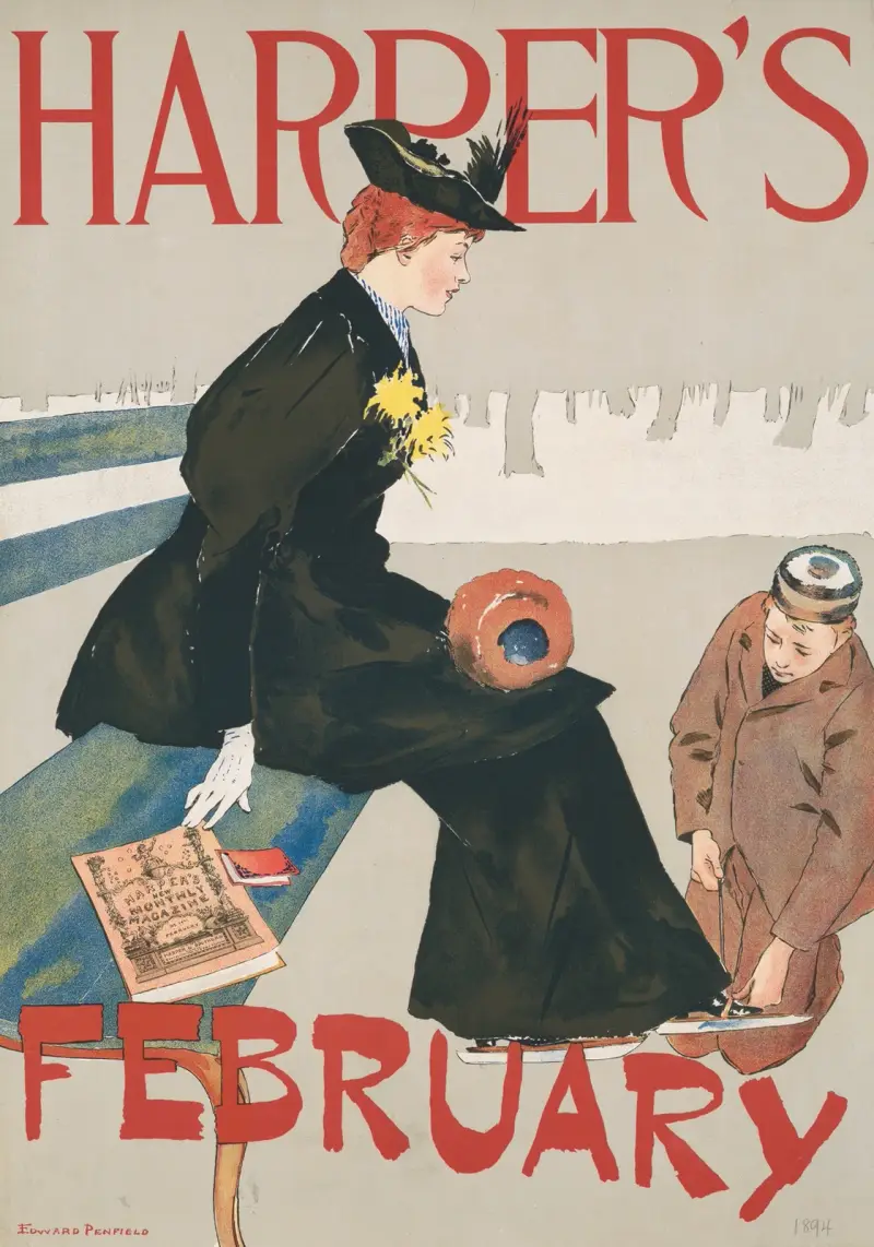Harper’s February, 1894 av Edward Penfield