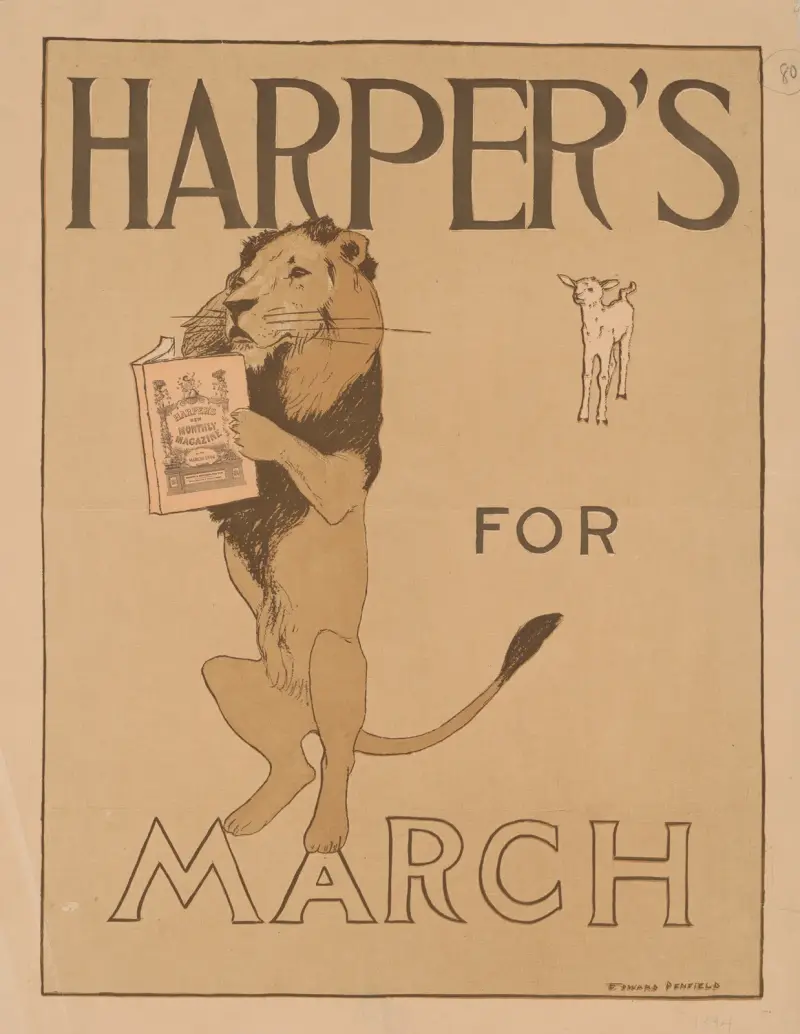 Harper's för mars av Edward Penfield