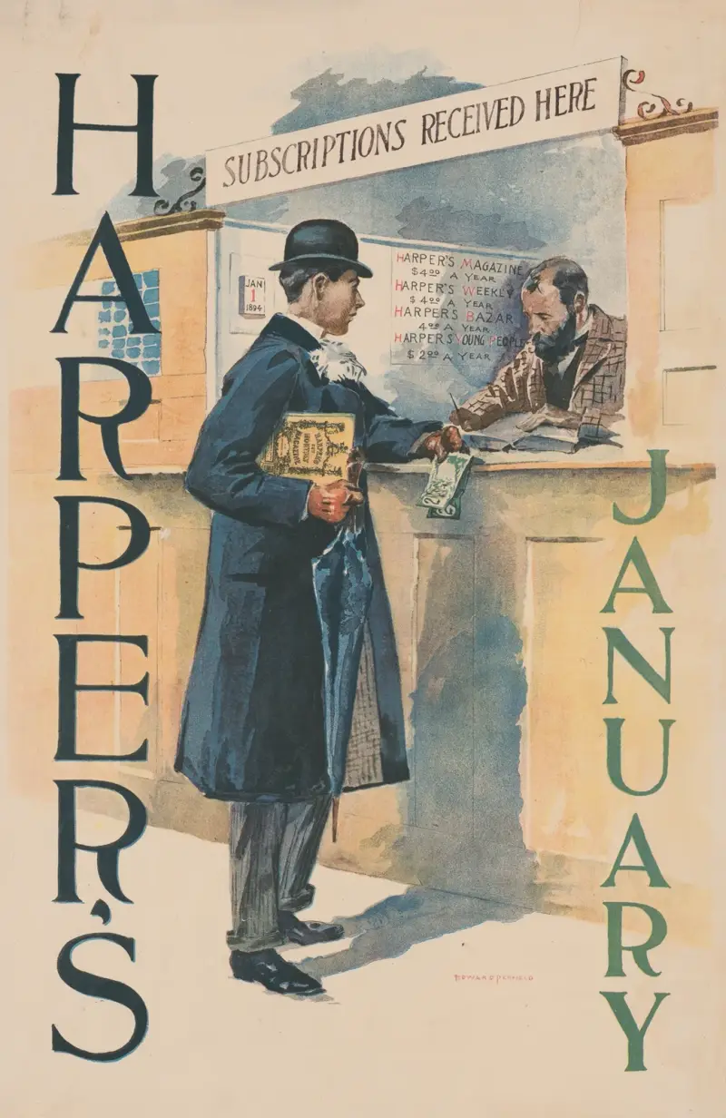 Harper's januari av Edward Penfield