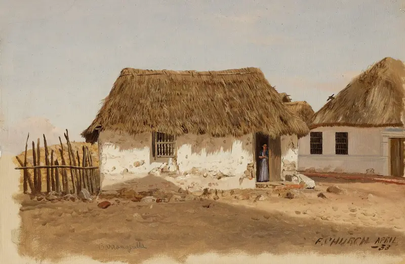 Colombia, Barranquilla, Two Houses av Frederic Edwin Church