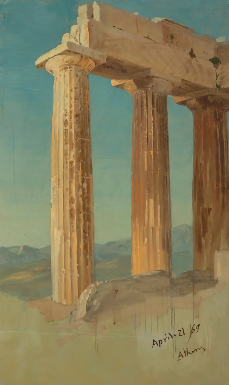 Parthenons kolonner, Aten av Frederic Edwin Church