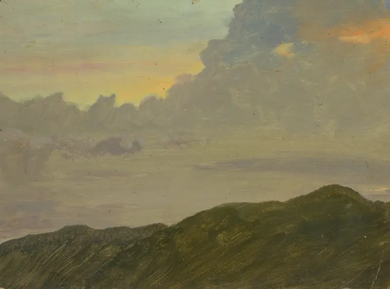 Berggipfel und Wolken von Frederic Edwin Church