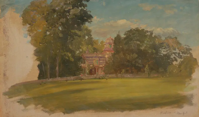 House in Hudson, New York av Frederic Edwin Church