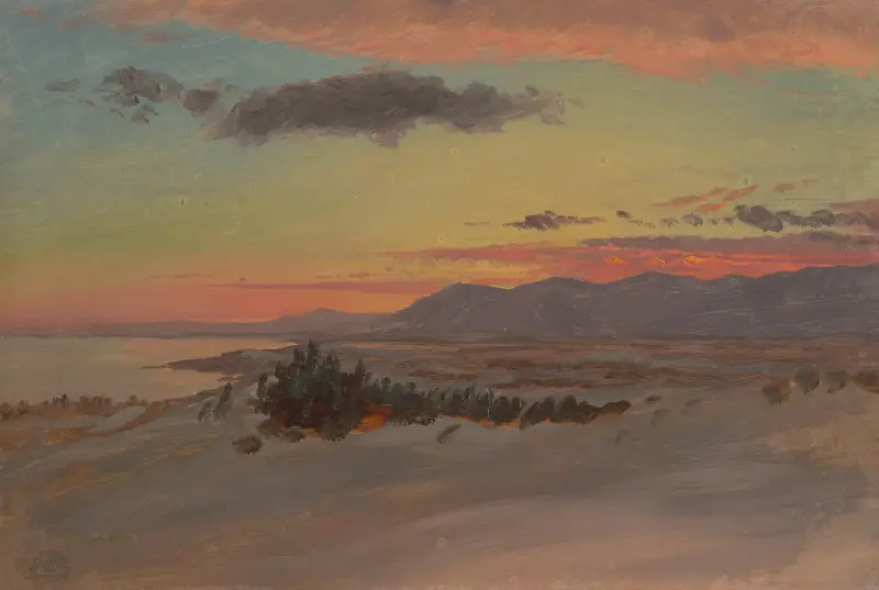 Hudson Valley i vinter, vy mot sydväst från Olana av Frederic Edwin Church