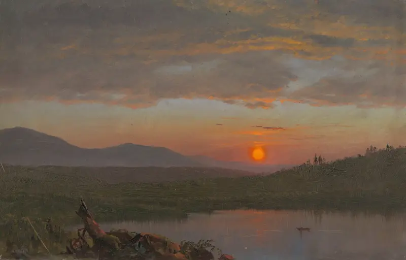 Hudson Valley, New York i solnedgång av Frederic Edwin Church