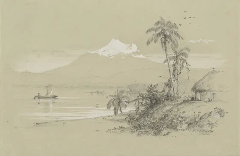 Magdalenasjön, Nya Granada, Ecuador av Frederic Edwin Church
