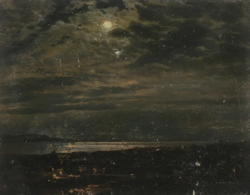 Mainekusten i månsken av Frederic Edwin Church