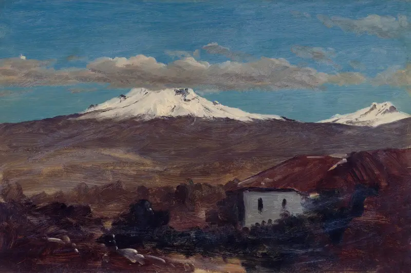 Mount Chimborazo Shown From Riobamba, Ecuador av Frederic Edwin Church
