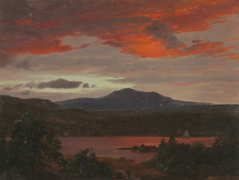 Mount Katahdin från Lake Katahdin, Maine av Frederic Edwin Church