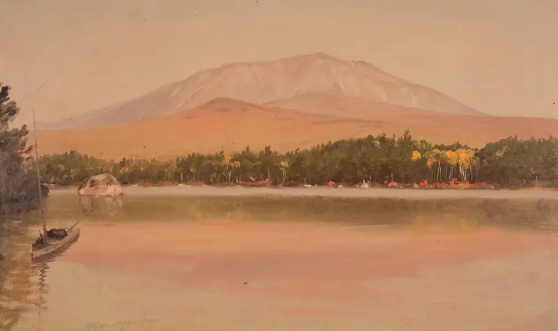 Mount Katahdin från Togue Pond av Frederic Edwin Church