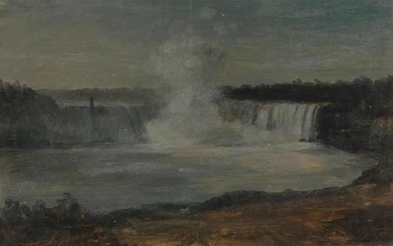 Niagarafallen i kvällsljus av Frederic Edwin Church