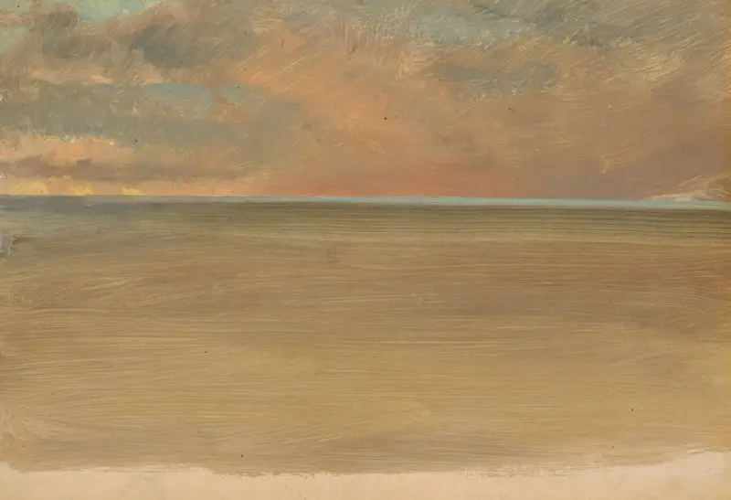 Kustlandskap med inlandsis i fjärran av Frederic Edwin Church