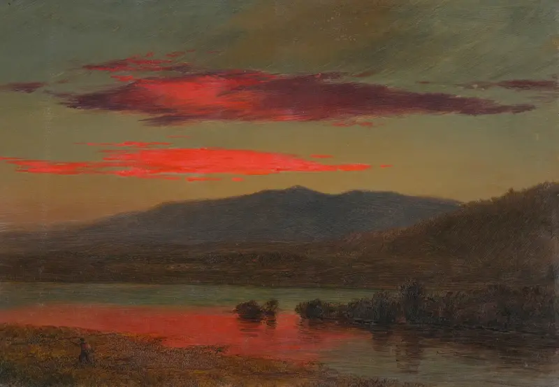 Solnedgång, Hudson, New York av Frederic Edwin Church