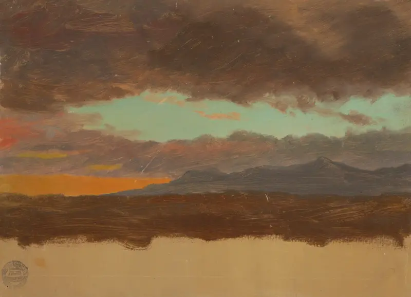 Solnedgång över Hudson Valley av Frederic Edwin Church
