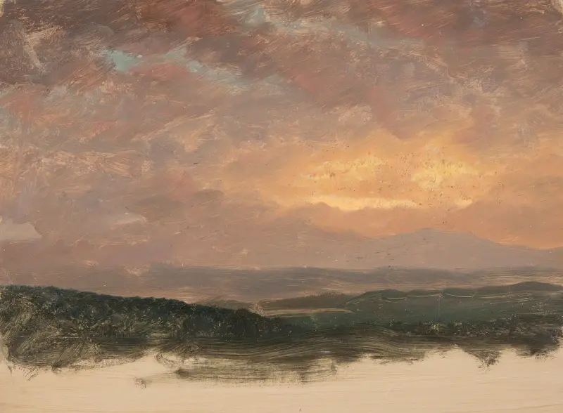 Solnedgång över Catskills av Frederic Edwin Church