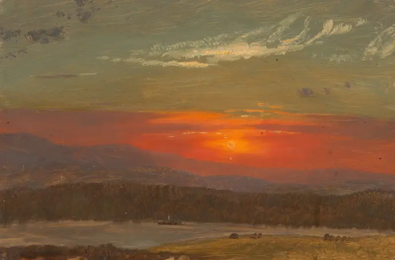 Solnedgång över Catskills av Frederic Edwin Church