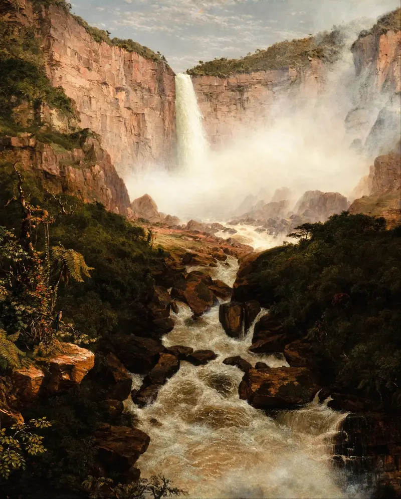 Tequendamafallen nära Bogotá, Nya Granada av Frederic Edwin Church