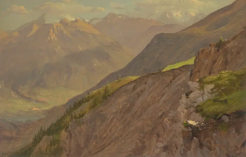 The Goell and Watzmann, near Berchtesgeden av Frederic Edwin Church