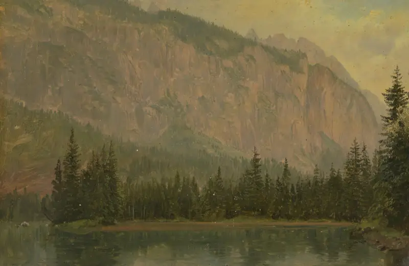 Hintersee nära Berchtesgaden, Bayern av Frederic Edwin Church