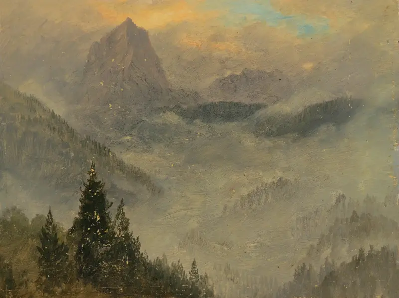Hochkalter nära Berchtesgaden av Frederic Edwin Church