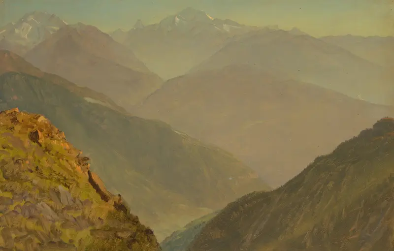 Watzmann och Göll, nära Berchtesgaden av Frederic Edwin Church