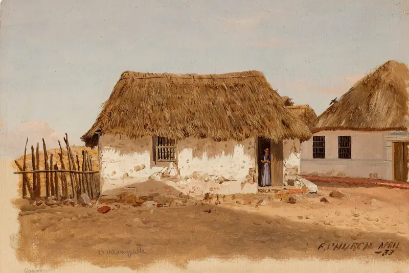Två hus i Barranquilla, Colombia av Frederic Edwin Church