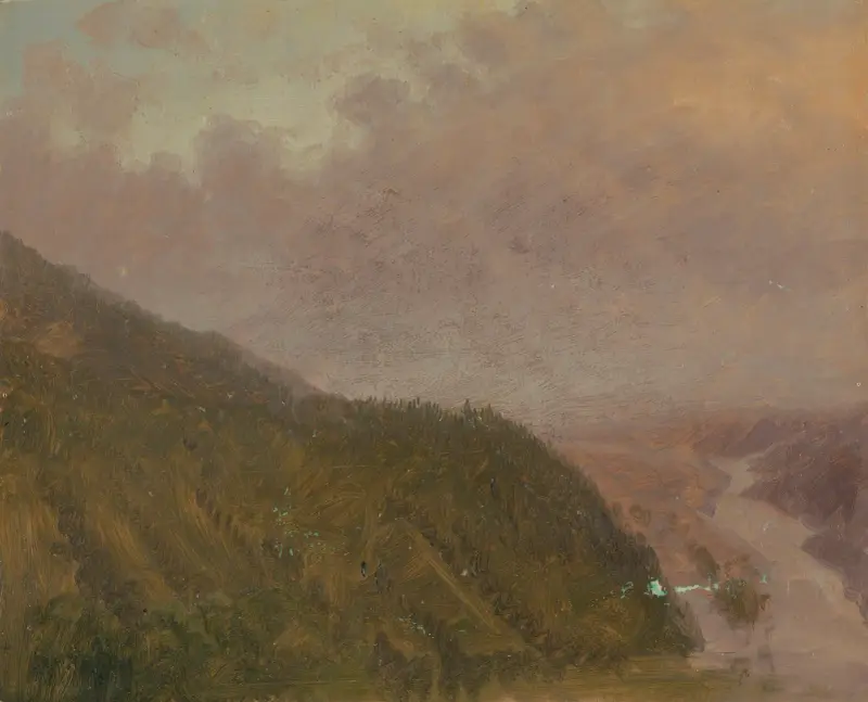 Dal från toppen av en hög kulle (Europa) av Frederic Edwin Church