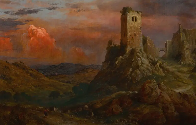 Vakttorn i Italien av Frederic Edwin Church