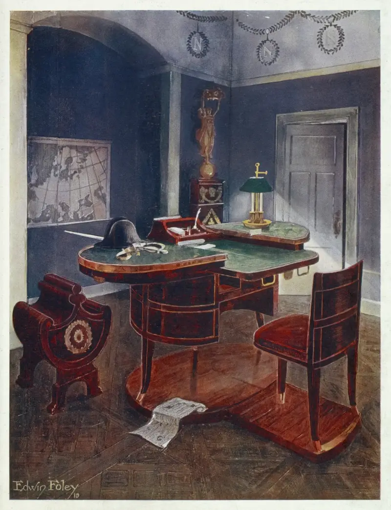 Fältskrivbord och lådskrivbord tillhörande Napoleon I, Château de la Malmaison, Frankrike av Edwin Foley