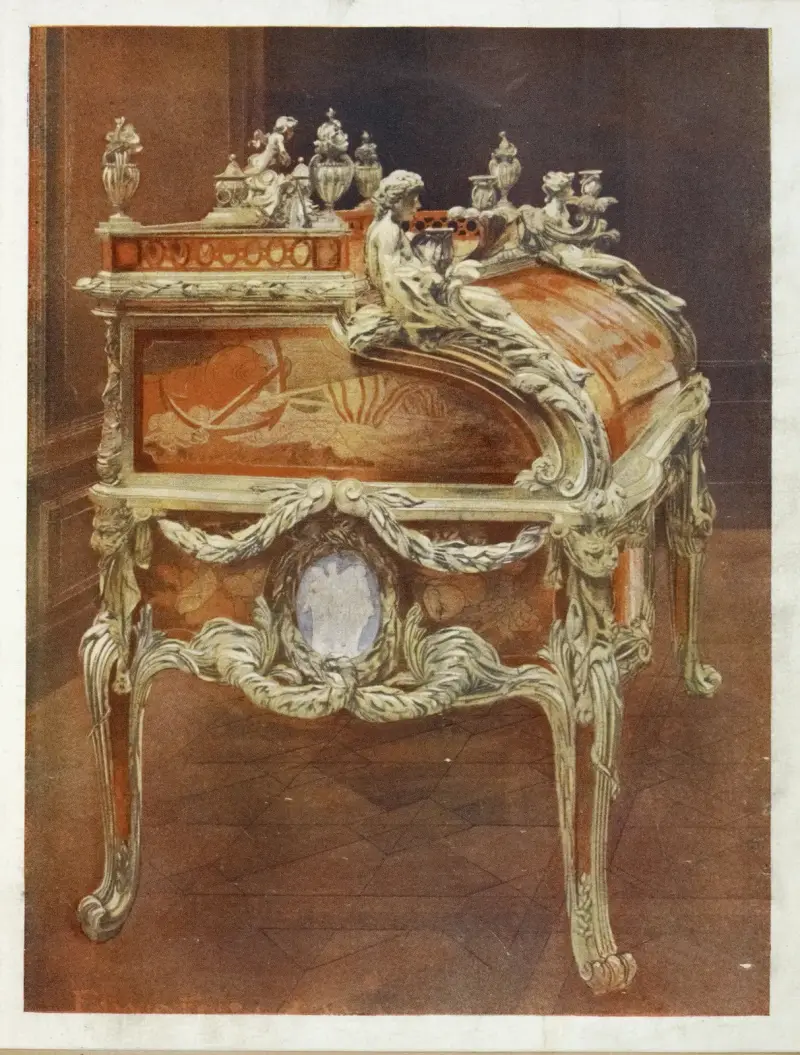 Bureau du roi Louis XV. French tansitional Louis XV-XVI style av Edwin Foley