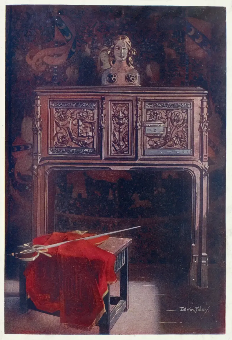 Skåp i snidad ek – Ludvig XII. I Musée Cluny, Paris. av Edwin Foley