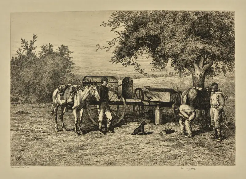 En armés smedja av Edwin Forbes
