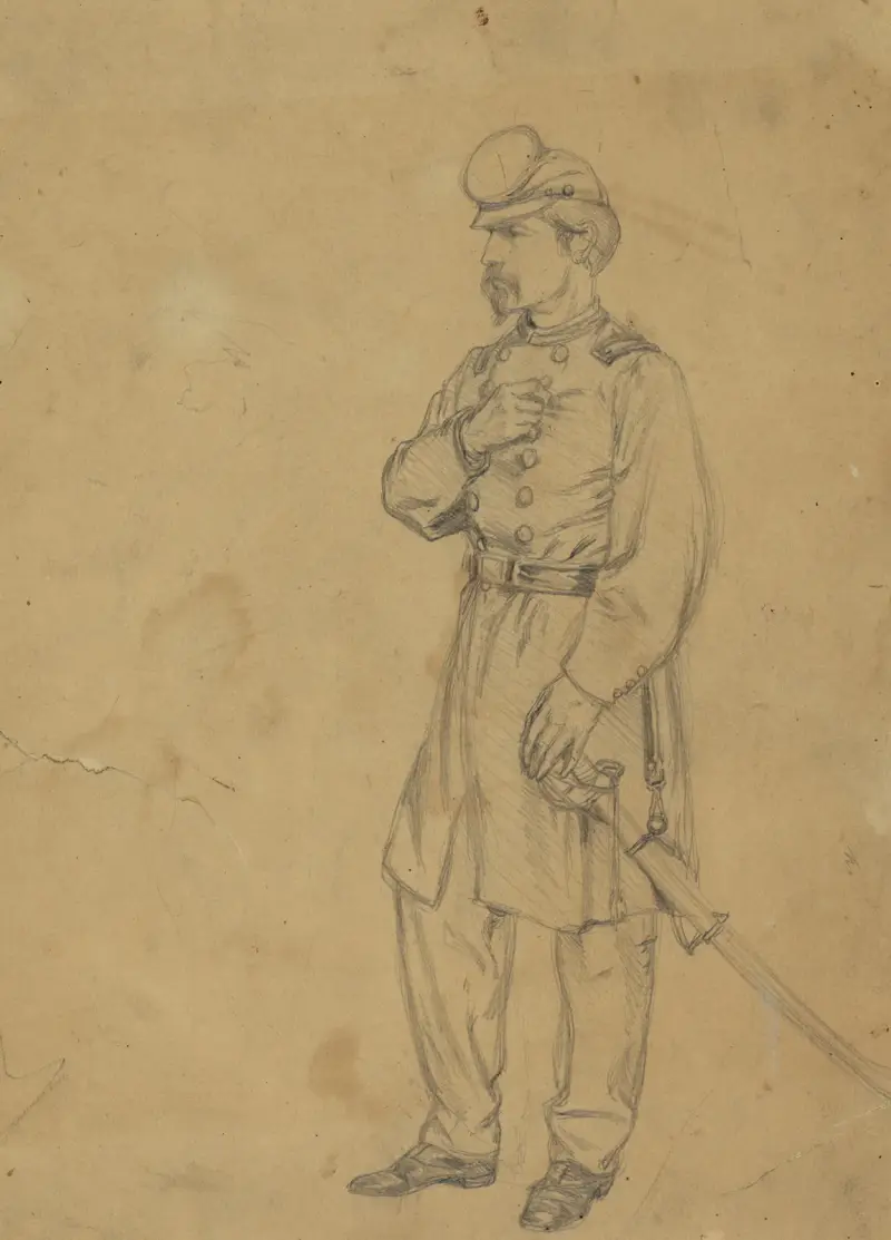 En infanteriofficer, U.S.V. av Edwin Forbes