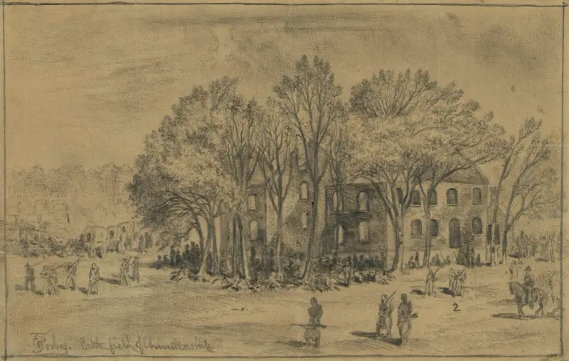 Slaget vid Chancellorsville av Edwin Forbes