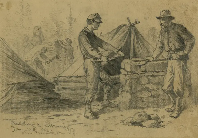 Beim Schornsteinbau von Edwin Forbes