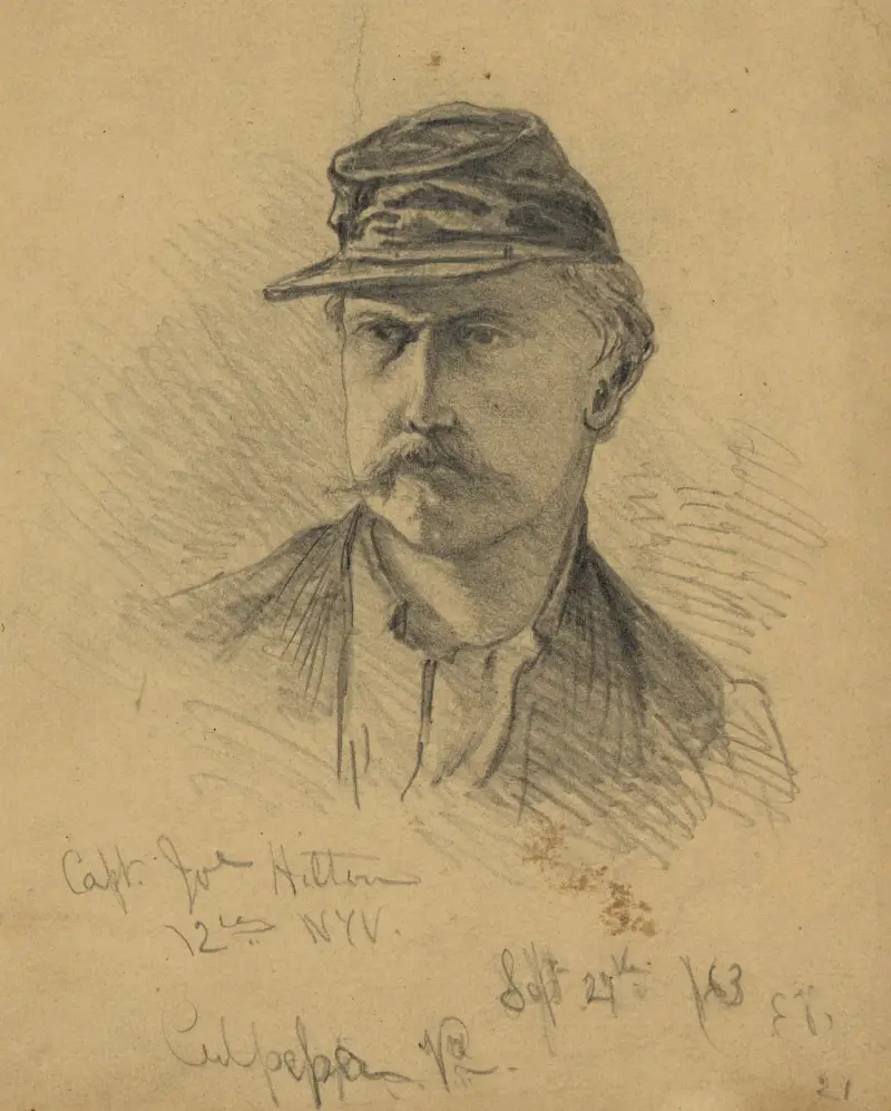 Capt. Joe Hilton, 12th NYV, Culpeper, Va. av Edwin Forbes