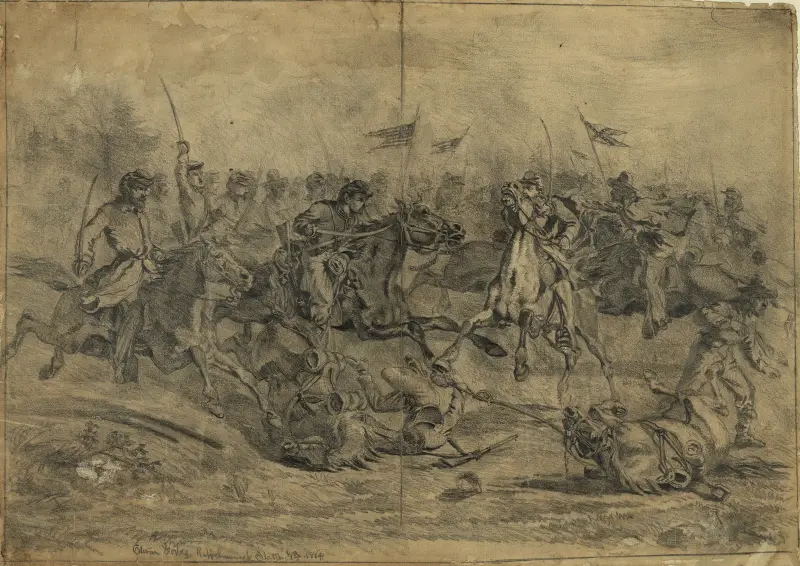 Kavallerieangriff bei Brandy Station, Va. von Edwin Forbes