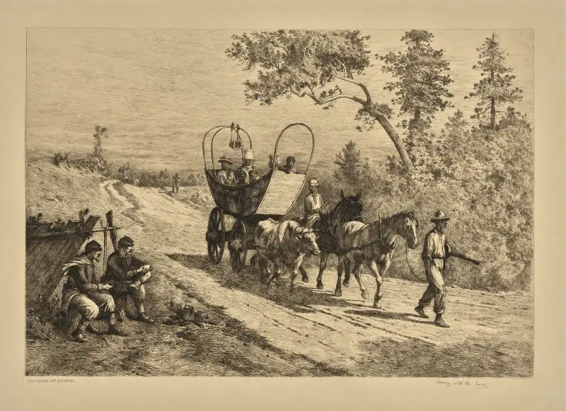 Einrücken in die Linien von Edwin Forbes