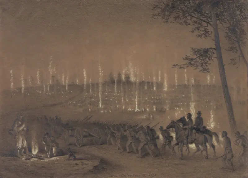 Nachtlager beziehen von Edwin Forbes