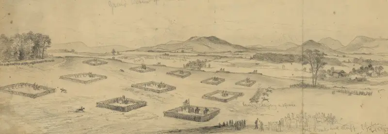 Große Heerschau des Korps von General N.P. Banks bei Little Washington, Virginia von Edwin Forbes