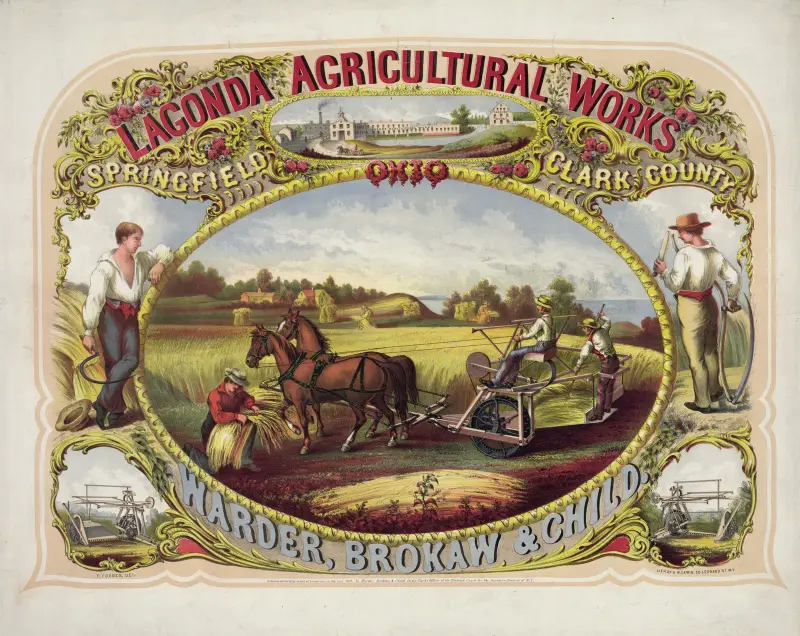 Lagonda Agricultural Works, Springfield, Clark County, Ohio, Warder, Brokaw & Child av Edwin Forbes