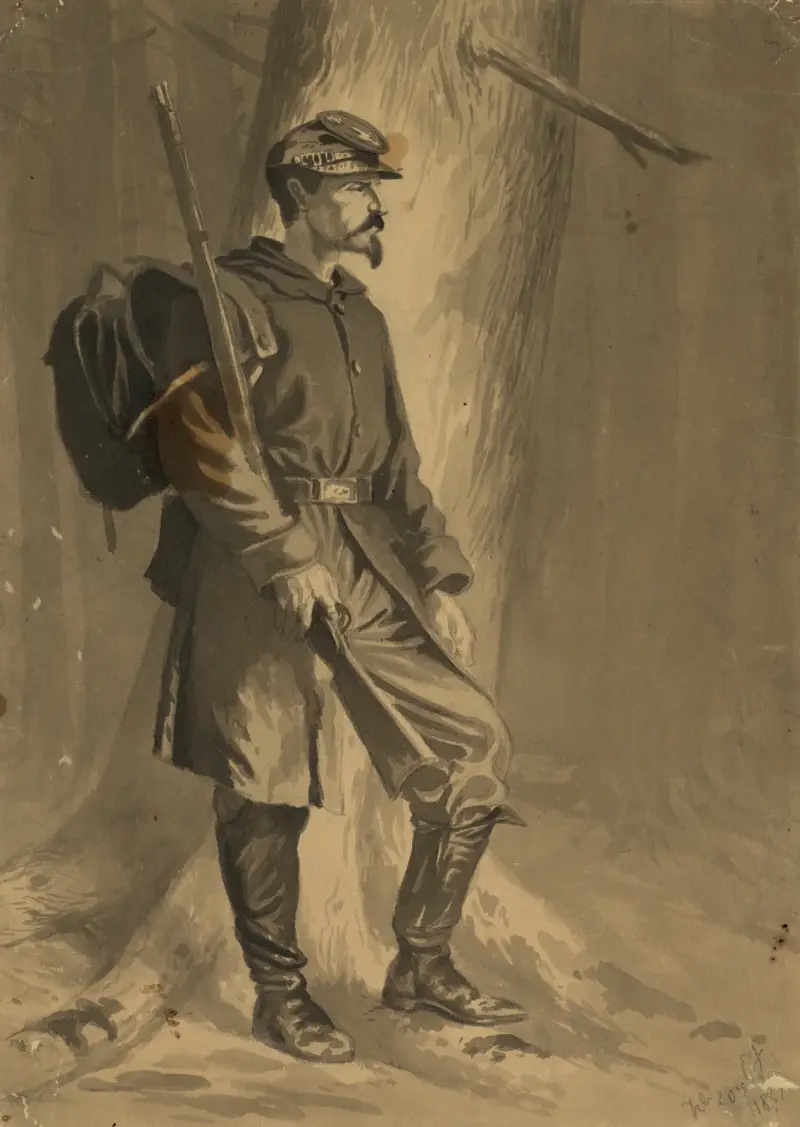 På postering i skogen av Edwin Forbes
