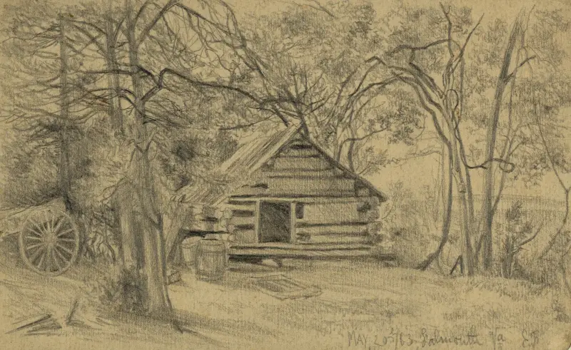 Soldatens hydda av Edwin Forbes