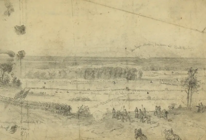 Slaget vid Gainesville, Va. av Edwin Forbes