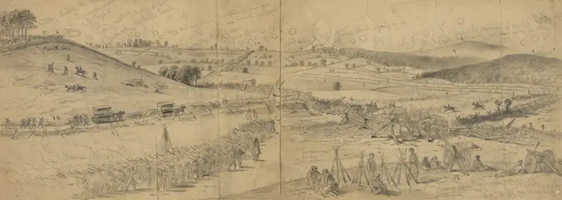 Slaget vid Gettysburg 2 av Edwin Forbes