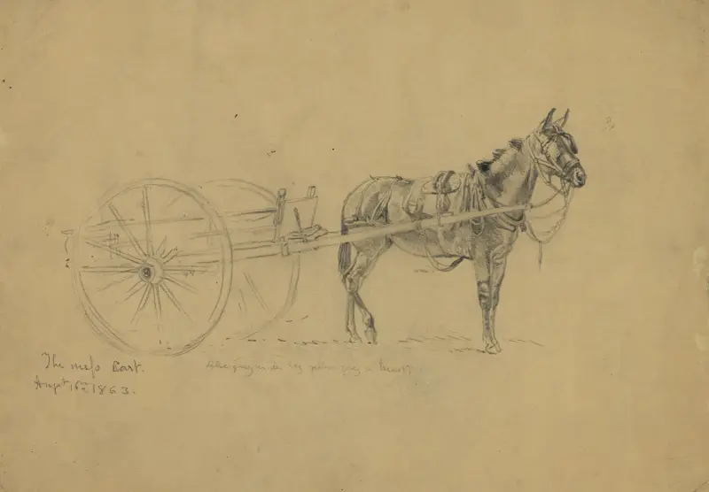 The mess cart. Aug. 6, 1863 av Edwin Forbes