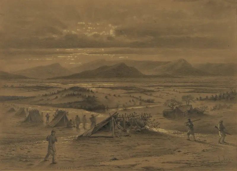 Die äußere Vorpostenkette, Winter von Edwin Forbes