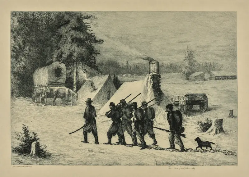 Återkomsten från picketjänst av Edwin Forbes